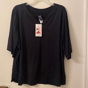 NWT Swimsuits 4 All Black Swim shirt size 22/24